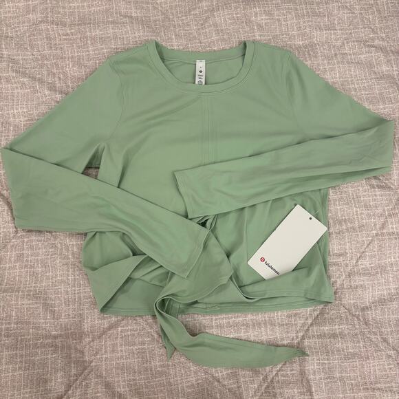 NWT Lululemon Time to Restore Nulu Long Sleeve Shirt Creamy Mint - Picture 2 of 9
